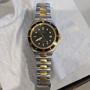 Omega Seamaster Silver and Gold Watch